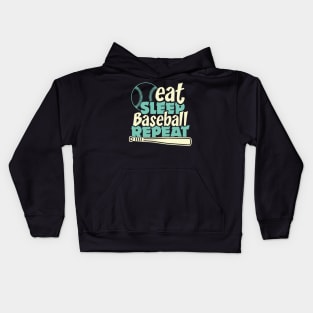 Eat Sleep Baseball repeat Kids Hoodie